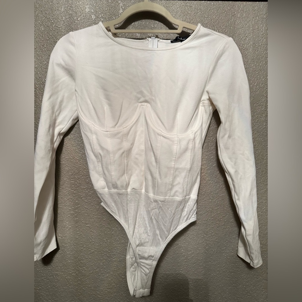 Lulus corset long sleeve body suit